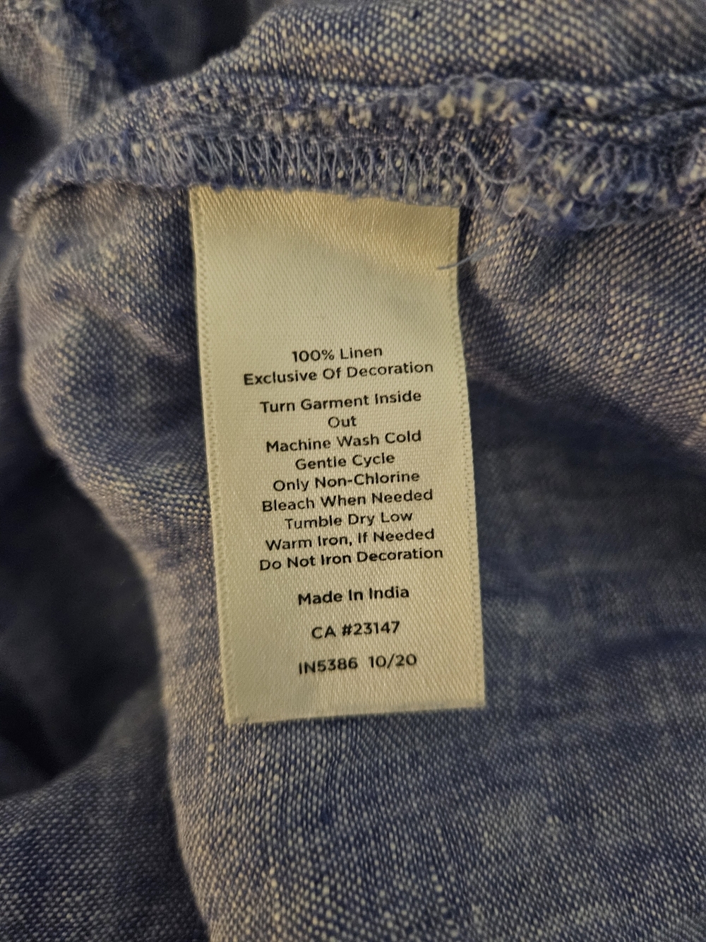 Talbots 100% Linen Embroidered Boho V Neck Peasant Short Sleeve Relaxed Boxy Top - Picture 9 of 10